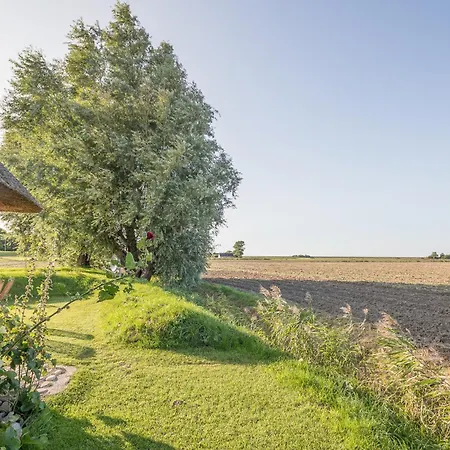 Ferienhaus Idyllische Kleine Reetdachkate Mit Blick über Felder - Kamin, Terrasse&privatparkplatz Simonsberg